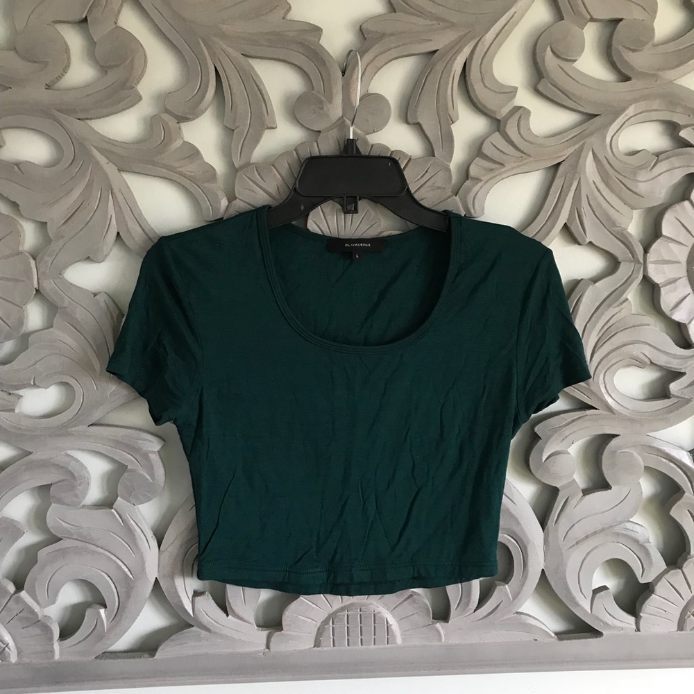 Turquoise crop top- L